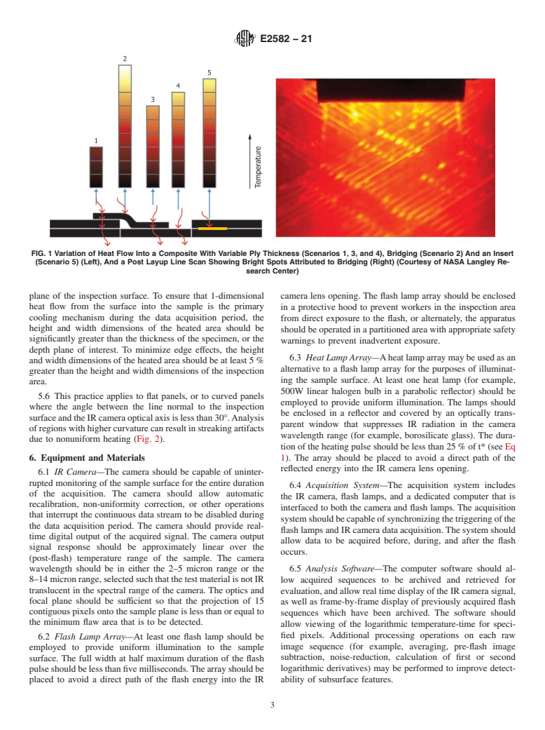 ASTM E2582-21 - Standard Practice for  Infrared Flash Thermography of Composite Panels and Repair  Patches Used in Aerospace Applications