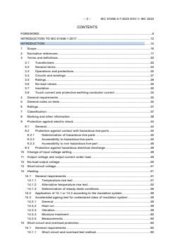 IEC 61558-2-7:2023 EXV - Safety of transformers, reactors, power supply units and combinations thereof - Part 2-7: Particular requirements and tests for transformers and power supply units for toys
Released:6/23/2023 - Page 4 preview