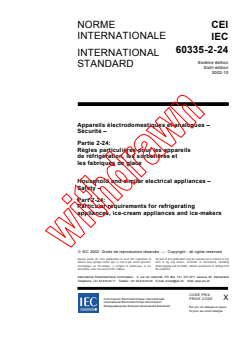 IEC 60335-2-24:2002 - Household and similar electrical appliances - Safety - Part 2-24: Particular requirements for refrigerating appliances, ice-cream appliances and ice-makers
Released:10/29/2002
Isbn:2831889049 - Page 3 preview