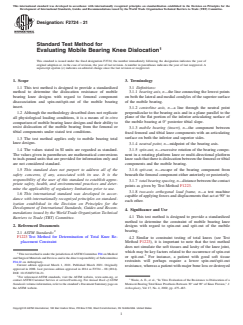 ASTM F2724-21 ASTM F2724-21 - Standard Test Method for Evaluating Mobile Bearing Knee Dislocation - Page 1 preview