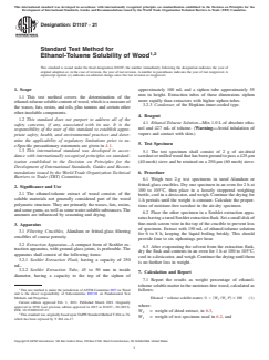ASTM D1107-21 ASTM D1107-21 - Standard Test Method for Ethanol-Toluene Solubility of Wood<sup >,</sup> - Page 1 preview
