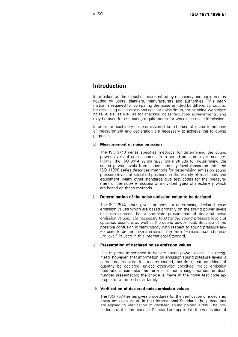 ISO 4871:1996 - Acoustics — Declaration and verification of noise emission values of machinery and equipment
Released:12/19/1996