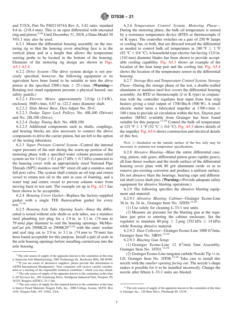 ASTM D7038-21 - Standard Test Method for  Evaluation of Moisture Corrosion Resistance of Automotive Gear  Lubricants