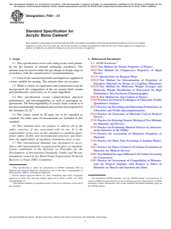 ASTM F451-21 ASTM F451-21 - Standard Specification for Acrylic Bone Cement - Page 1 preview