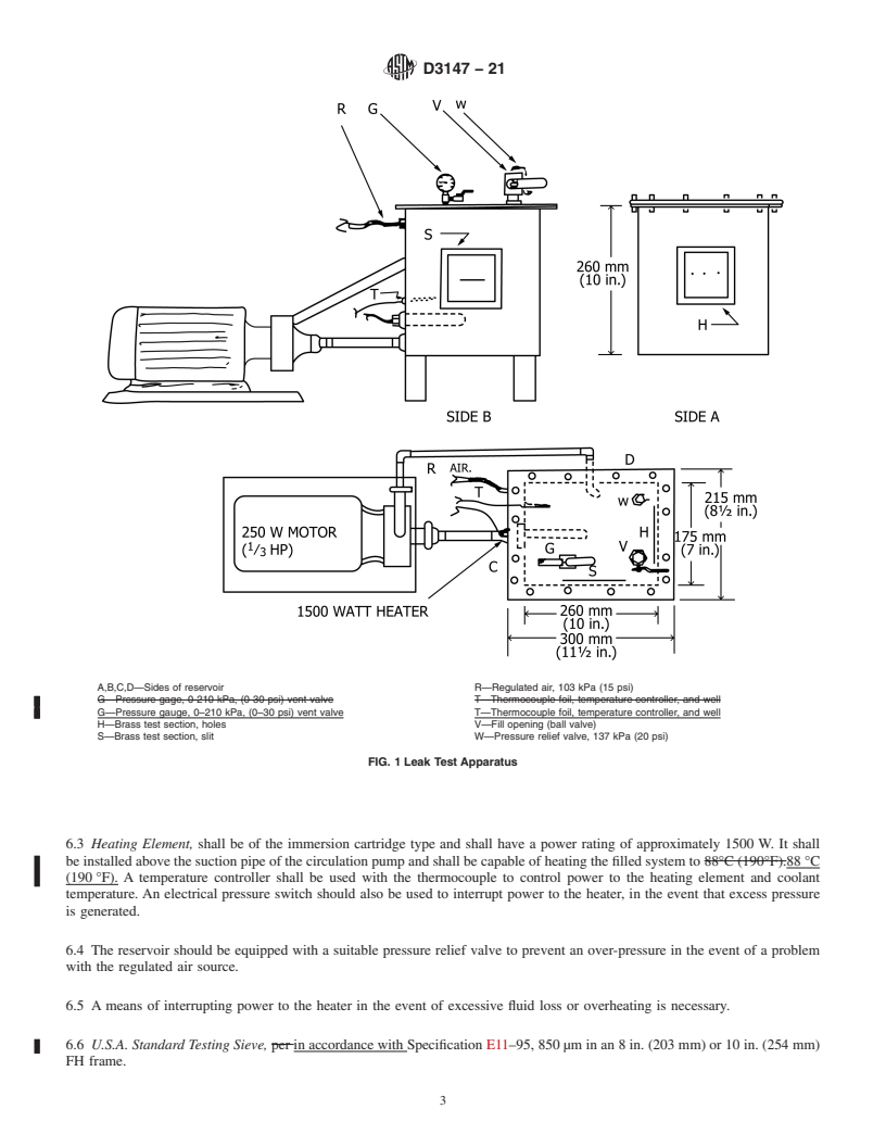 REDLINE ASTM D3147-21 - Standard Test Method for Testing Stop-Leak Additives for Engine Coolants