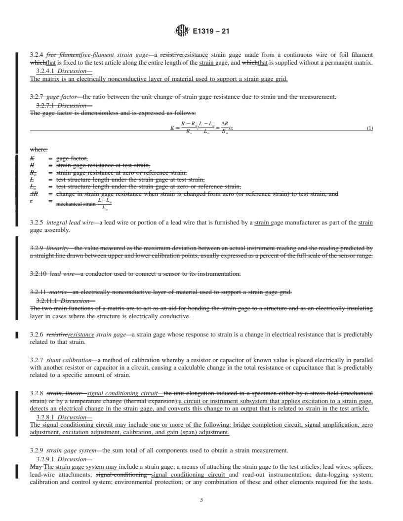 REDLINE ASTM E1319-21 - Standard Guide for High-Temperature Static Strain Measurement