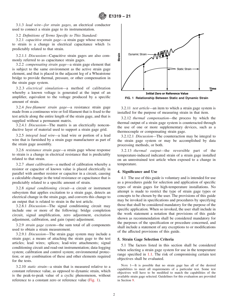 ASTM E1319-21 - Standard Guide for High-Temperature Static Strain Measurement