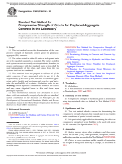 ASTM C942/C942M-21 ASTM C942/C942M-21 - Standard Test Method for Compressive Strength of Grouts for Preplaced-Aggregate Concrete in the Laboratory - Page 1 preview