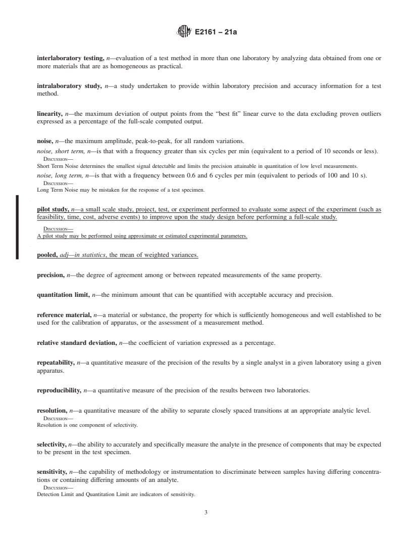 REDLINE ASTM E2161-21a - Standard Terminology Relating to  Performance Validation in Thermal Analysis and Rheology