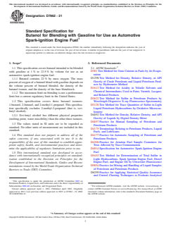 ASTM D7862-21 ASTM D7862-21 - Standard Specification for Butanol for Blending with Gasoline for Use as Automotive Spark-Ignition Engine Fuel - Page 1 preview