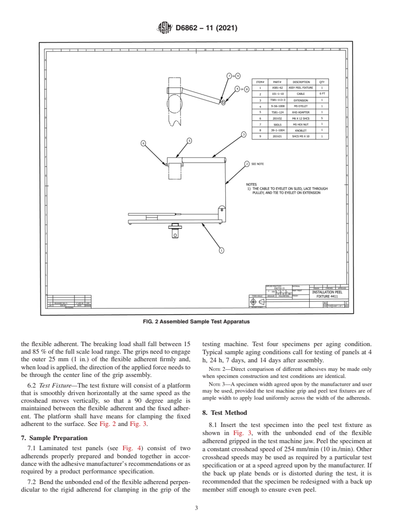 ASTM D6862-11(2021) - Standard Test Method for 90 Degree Peel Resistance of Adhesives