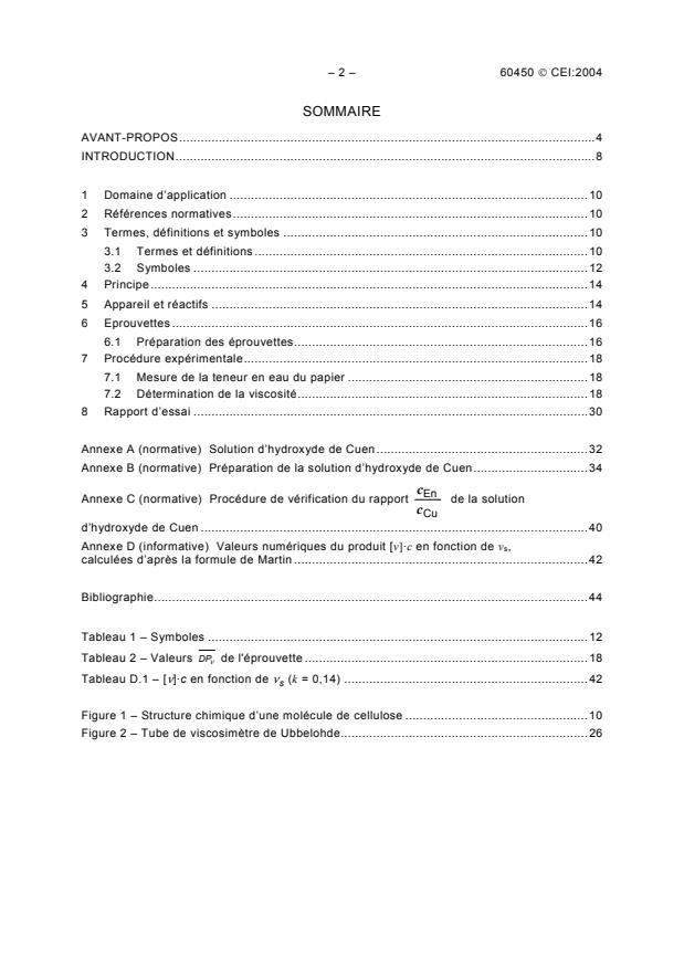 IEC 60450:2004 IEC 60450:2004 - Measurement of the average viscometric degree of polymerization of new and aged cellulosic electrically insulating materials - Page 4 preview