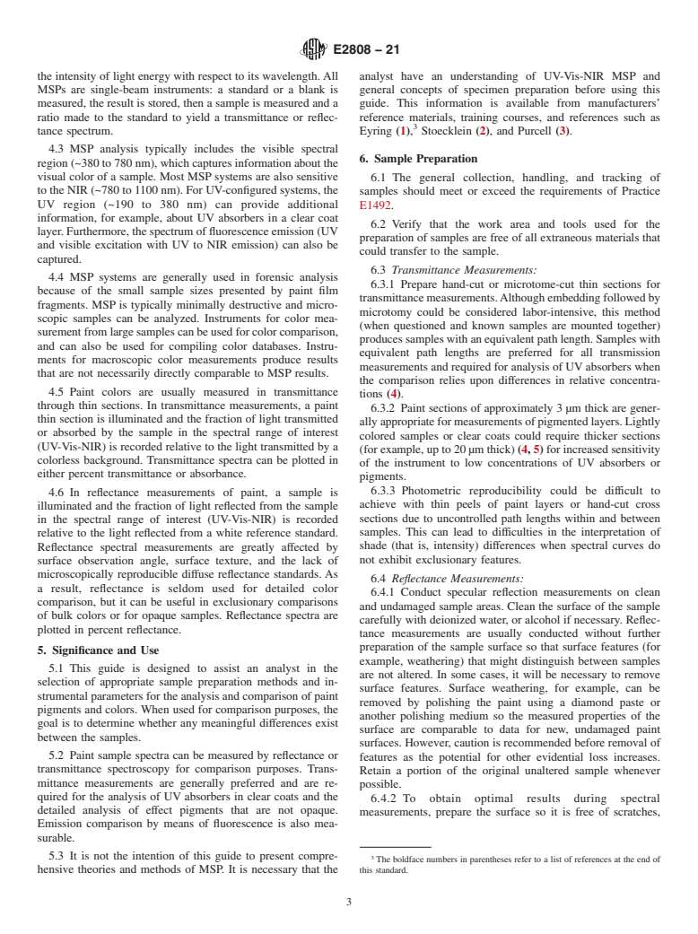 ASTM E2808-21 - Standard Guide for  Microspectrophotometry in Forensic Paint Analysis