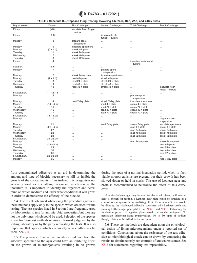 ASTM D4783-01(2021) - Standard Test Methods for Resistance of Adhesive Preparations in Container to Attack  by Bacteria,    Yeast, and Fungi