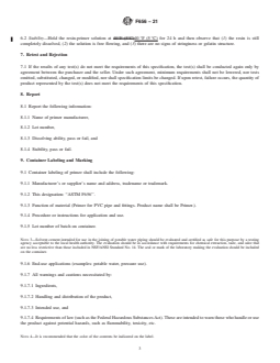 ASTM F656-21 REDLINE ASTM F656-21 - Standard Specification for Primers for Use in Solvent Cement Joints of Poly(Vinyl Chloride) (PVC) Plastic Pipe and Fittings - Page 3 preview