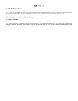 ASTM F656-21 REDLINE ASTM F656-21 - Standard Specification for Primers for Use in Solvent Cement Joints of Poly(Vinyl Chloride) (PVC) Plastic Pipe and Fittings - Page 4 preview