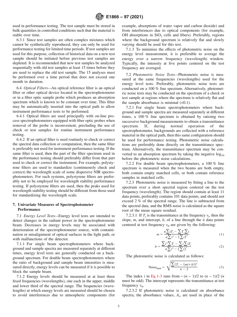 ASTM E1866-97(2021) - Standard Guide for Establishing Spectrophotometer Performance Tests