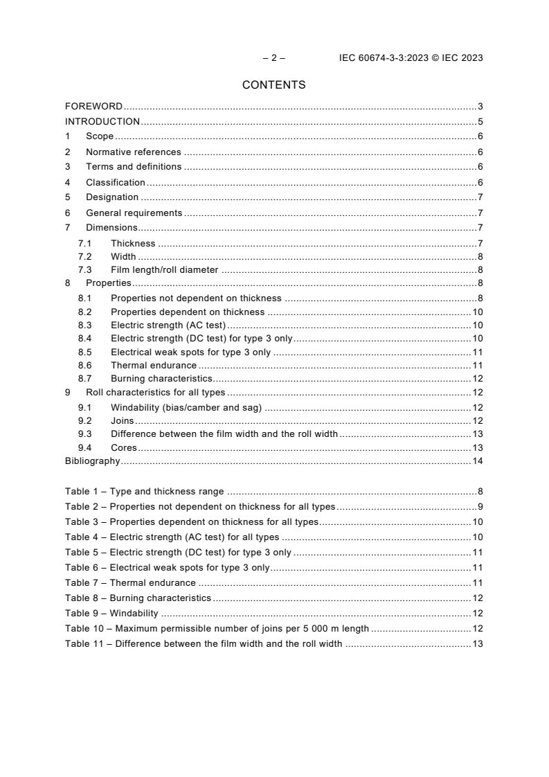 IEC 60674-3-3:2023 IEC 60674-3-3:2023 - Plastic films for electrical purposes - Part 3:Specifications for individual materials - Sheet 3: Polycarbonate (PC) films used for electrical insulation
Released:8/18/2023 - Page 4 preview