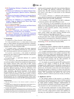 ASTM F50-21 ASTM F50-21 - Standard Practice for Continuous Sizing and Counting of Airborne Particles in Dust-Controlled Areas and Clean Rooms Using Instruments Capable of Detecting Single Sub-Micrometre and Larger Particles - Page 2 preview