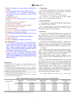 ASTM F3506-21e1 ASTM F3506-21e1 - Standard Specification for Standard Specification for Polyethylene of Raised Temperature/Aluminum/Polyethylene of Raised Temperature (PE-RT/AL/PE-RT) Composite Pressure Pipe based on Inner Diameter (ID) for use in Air Conditioning and Refrigeration Line Set Systems - Page 2 preview