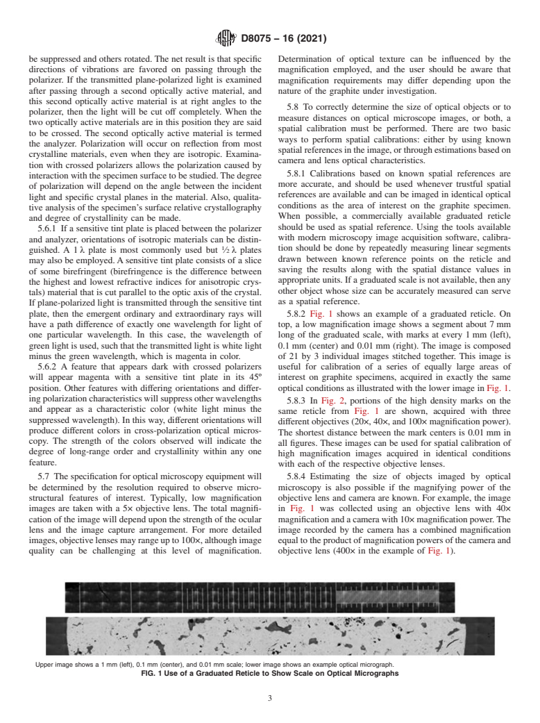 ASTM D8075-16(2021) - Standard Guide for Categorization of Microstructural and Microtextural Features  Observed in Optical Micrographs of Graphite