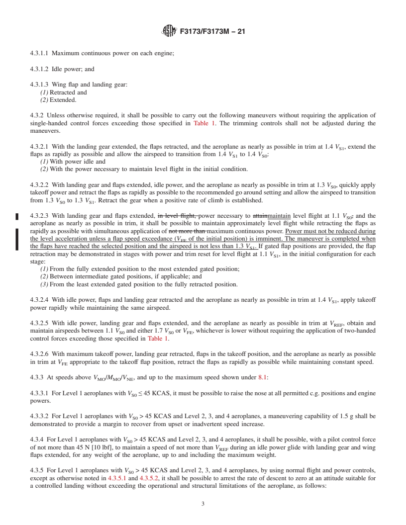 REDLINE ASTM F3173/F3173M-21 - Standard Specification for Aircraft Handling Characteristics