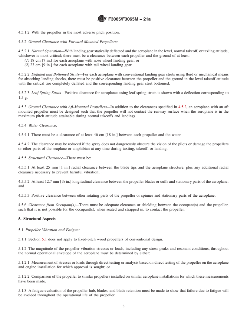 REDLINE ASTM F3065/F3065M-21a - Standard Specification for Aircraft Propeller System Installation