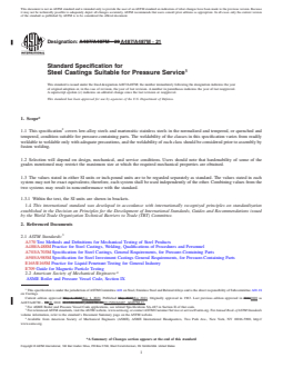 ASTM A487/A487M-21 REDLINE ASTM A487/A487M-21 - Standard Specification for Steel Castings Suitable for Pressure Service - Page 1 preview
