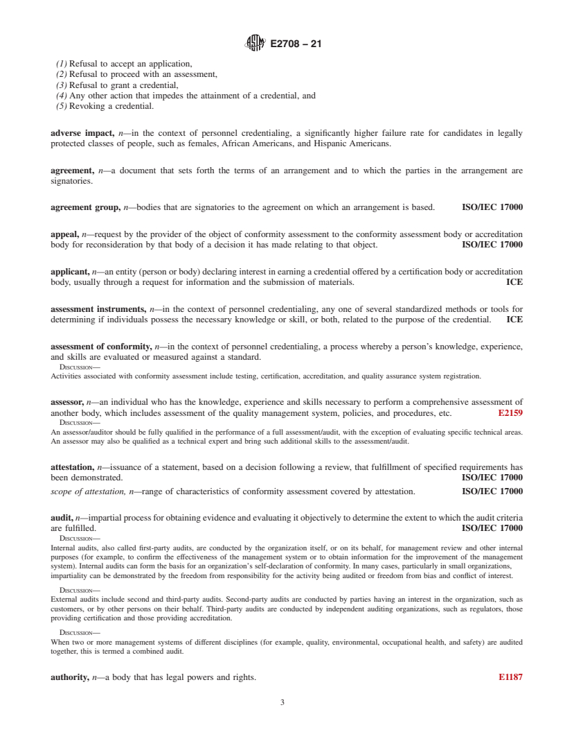 REDLINE ASTM E2708-21 - Standard Terminology for  Accreditation and Certification