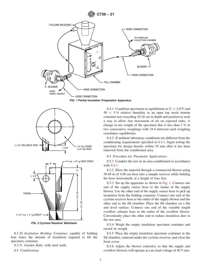 ASTM C739-21 - Standard Specification for Cellulosic Fiber Loose-Fill Thermal Insulation