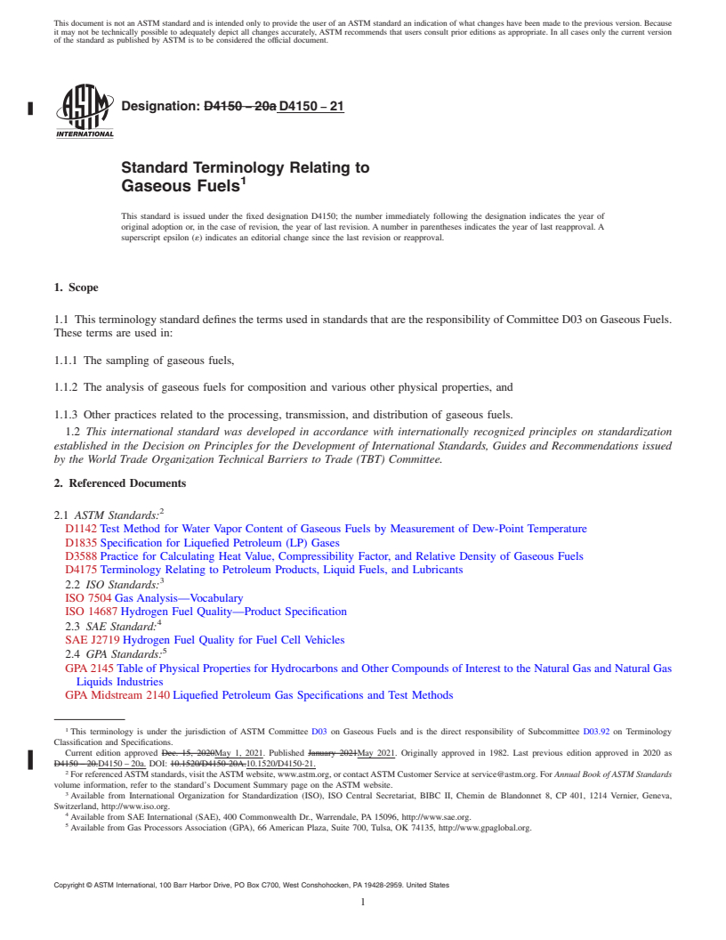 REDLINE ASTM D4150-21 - Standard Terminology Relating to  Gaseous Fuels