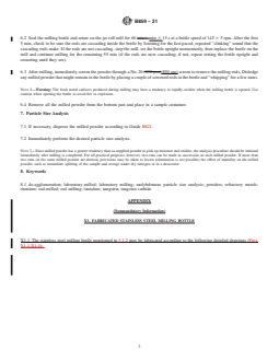 ASTM B859-21 REDLINE ASTM B859-21 - Standard Practice for De-Agglomeration of Refractory Metal Powders and Their Compounds Prior to Particle Size Analysis - Page 3 preview