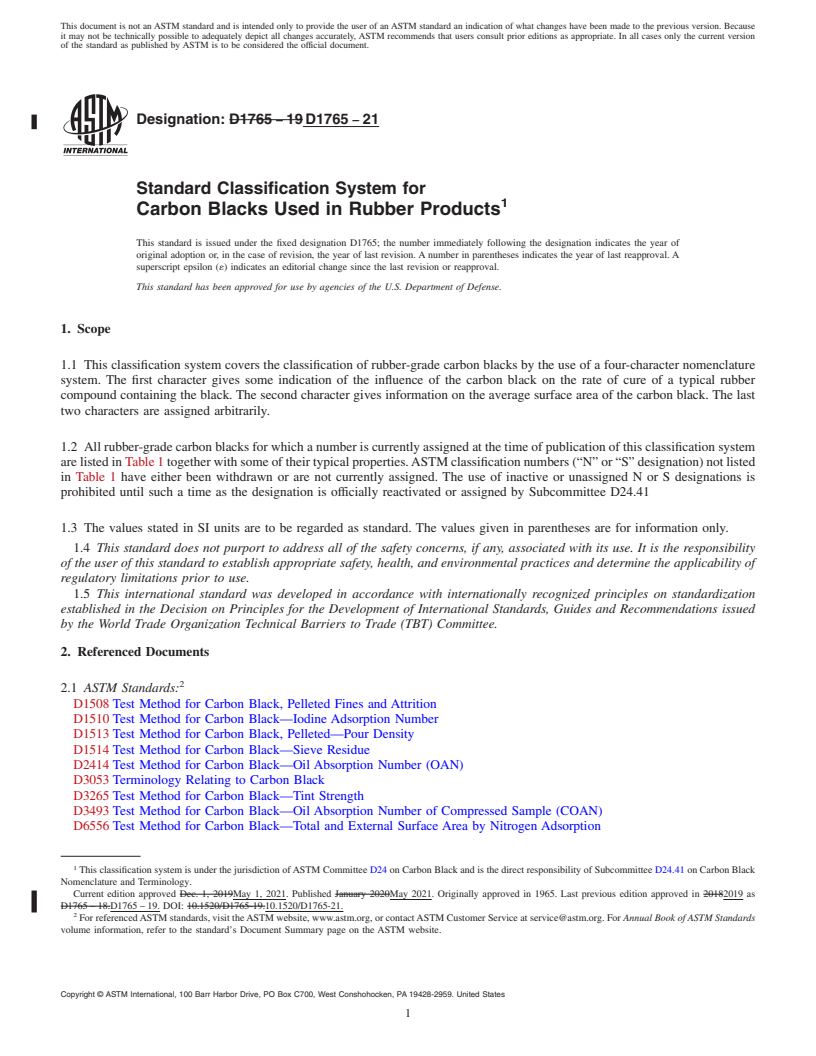 ASTM D1765-21 - Standard Classification System For Carbon Blacks Used ...