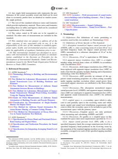 ASTM E1007-21 ASTM E1007-21 - Standard Test Method for Field Measurement of Tapping Machine Impact Sound Transmission Through Floor-Ceiling Assemblies and Associated Support Structures - Page 2 preview