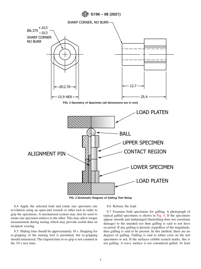 ASTM G196-08(2021) - Standard Test Method for Galling Resistance of Material Couples