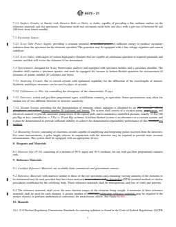 ASTM E572-21 REDLINE ASTM E572-21 - Standard Test Method for Analysis of Stainless and Alloy Steels by Wavelength Dispersive X-Ray Fluorescence Spectrometry - Page 3 preview