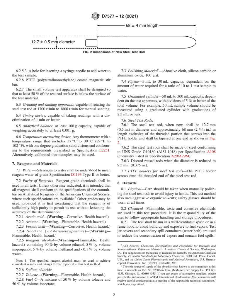 ASTM D7577-12(2021) - Standard Test Method for Determining the Accelerated Iron Corrosion Rating of Denatured  Fuel Ethanol and Ethanol Fuel Blends