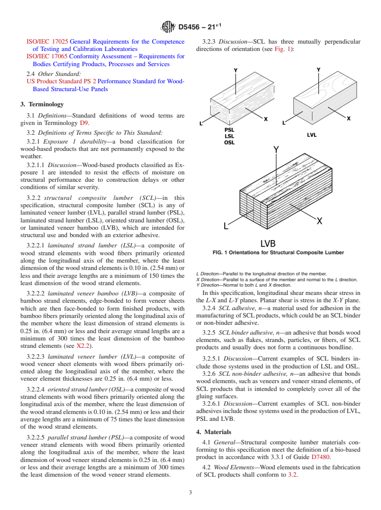 ASTM D5456-21e1 - Standard Specification for Evaluation of Structural Composite Lumber Products