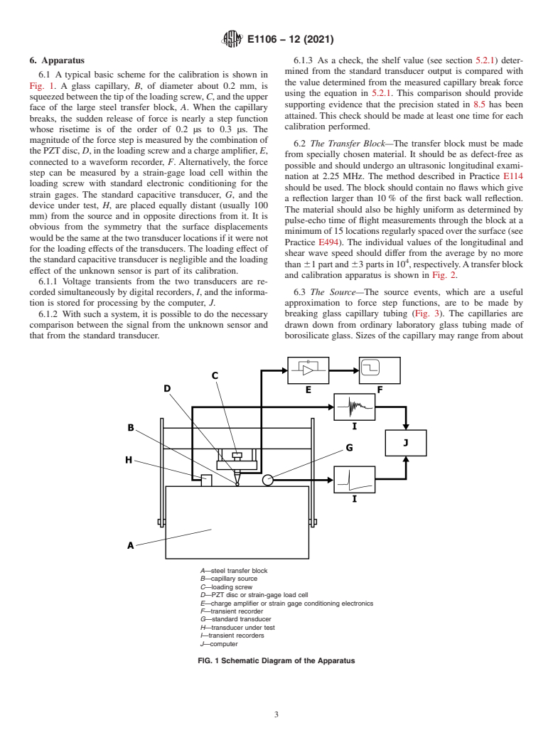 ASTM E1106-12(2021) - Standard Test Method for  Primary Calibration of Acoustic Emission Sensors