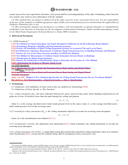 ASTM E1414/E1414M-21a REDLINE ASTM E1414/E1414M-21a - Standard Test Method for Airborne Sound Attenuation Between Rooms Sharing a Common Ceiling Plenum - Page 2 preview