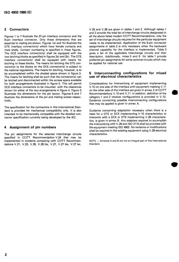ISO 4902:1980 - Data communication — 37-pin and 9- pin DTE/DCE