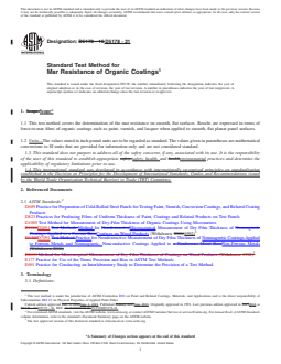 ASTM D5178-21 REDLINE ASTM D5178-21 - Standard Test Method for Mar Resistance of Organic Coatings - Page 1 preview