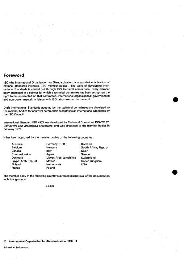 ISO 4903:1980 ISO 4903:1980 - Data communication -- 15- pin DTE/DCE interface connector and pin assignments - Page 2 preview
