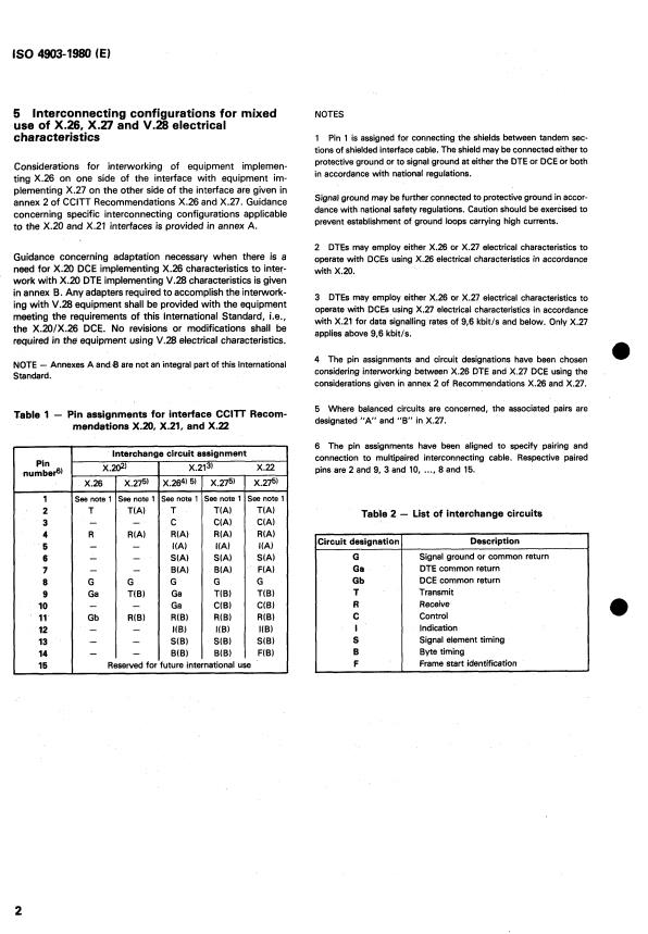 ISO 4903:1980 ISO 4903:1980 - Data communication -- 15- pin DTE/DCE interface connector and pin assignments - Page 4 preview