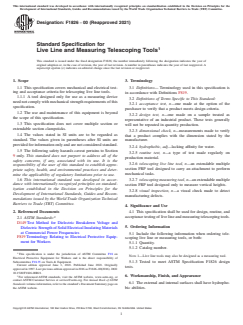 ASTM F1826-00(2021) ASTM F1826-00(2021) - Standard Specification for Live Line and Measuring Telescoping Tools - Page 1 preview