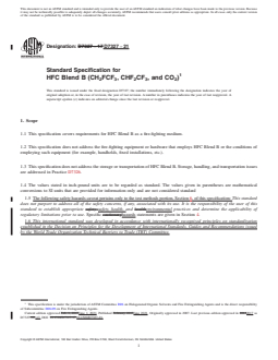 ASTM D7327-21 REDLINE ASTM D7327-21 - Standard Specification for HFC Blend B (CH<inf>2</inf>FCF<inf>3</inf>, CHF<inf>2</inf >CF<inf>3</inf>, and CO<inf>2</inf>) - Page 1 preview
