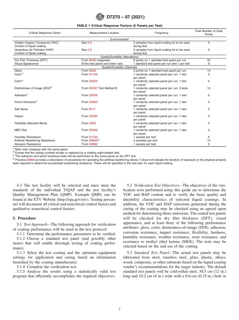 ASTM D7270-07(2021) - Standard Guide for Environmental and Performance Verification of Factory-Applied  Liquid Coatings