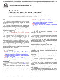 ASTM E1808-96(2021) - Standard Guide for Designing and Conducting Visual Experiments - Page 1 preview
