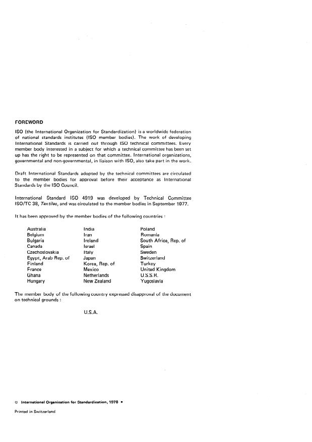 ISO 4919:1978 ISO 4919:1978 - Textile floor coverings -- Determination of tuft withdrawal force - Page 2 preview
