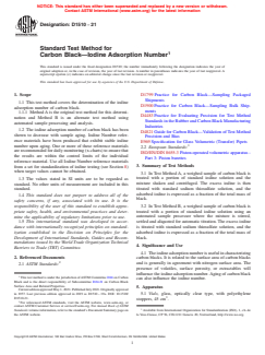 ASTM D1510-21 - Standard Test Method for  Carbon Black—Iodine Adsorption Number